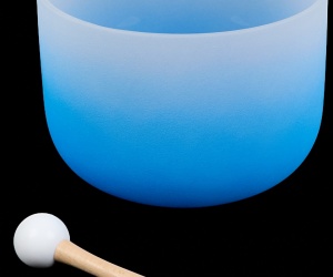 Barevná křišťálová mísa G — "Časoprostor" (5. čakra)